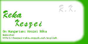 reka keszei business card